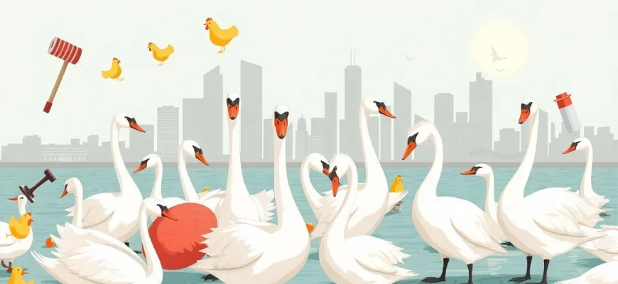 Comedias con cisnes: risas y elegancia